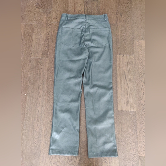Gray Faux Leather Pants, Size S, Brand: 7 For All Mankind - Picture 2 of 4